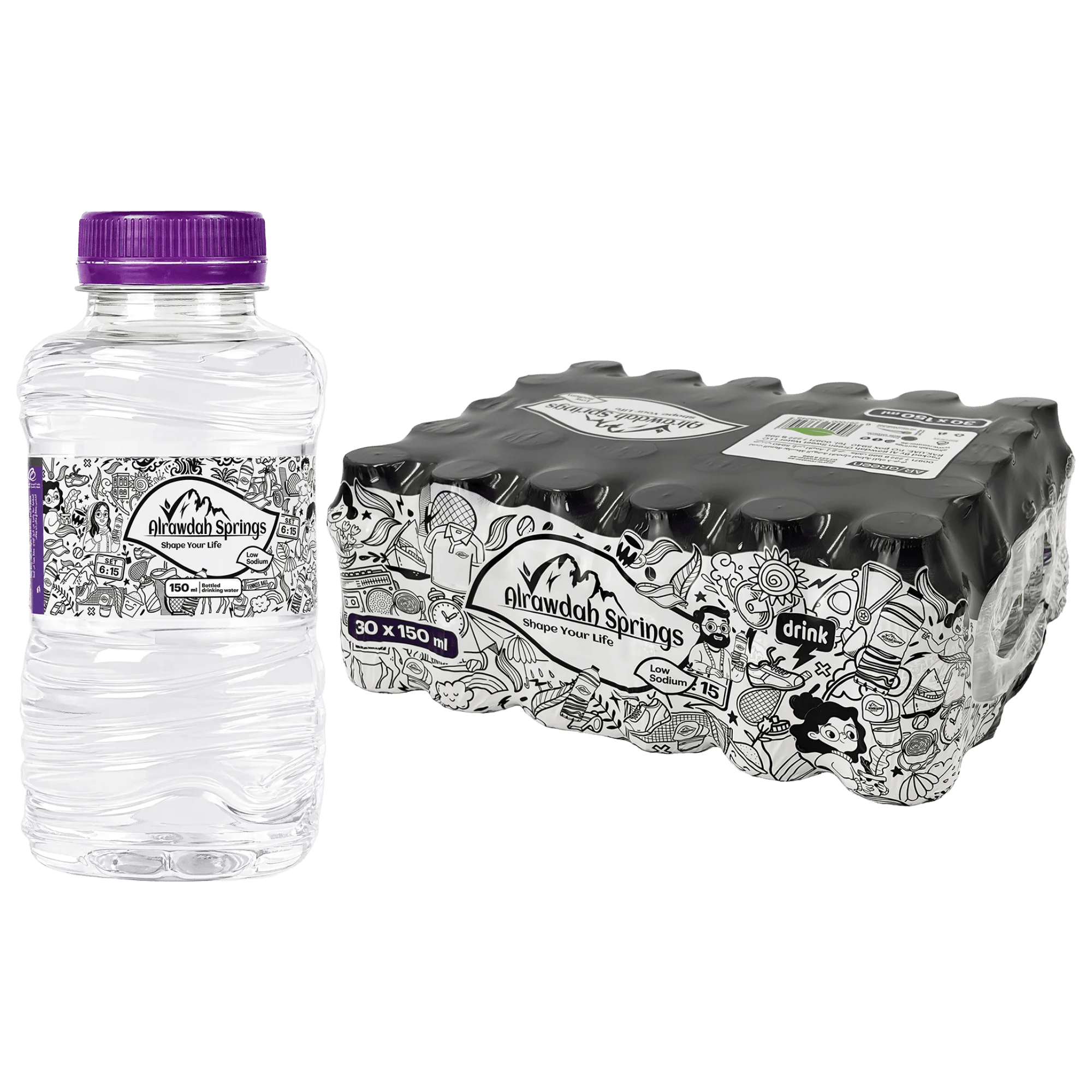 Alrawdah Springs 150ml Bottled Water - 30-Pack product image